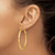 Sterling Silver Gold-Tone Polished 3x45mm Hoop Earrings QE13169