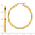 Sterling Silver Gold-Tone Polished 3x45mm Hoop Earrings QE13169