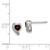Sterling Silver Rhodium-plated Garnet and Diamond Heart Earrings QE12618GA