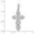 De-Ani Sterling Silver Rhodium-Plated Polished Lace Trim Crucifix Pendant QC10170