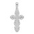 De-Ani Sterling Silver Rhodium-Plated Polished Lace Trim Crucifix Pendant QC10170