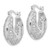 Sterling Silver Rhod-plated Polished & Filigree Round Hoop Earrings QE13245