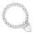 Sterling Silver Polished Heart and Key Bracelet QG3281-7.5