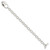 Sterling Silver Polished Heart and Key Bracelet QG3281-7.5