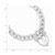 Sterling Silver Polished Heart and Key Bracelet QG3281-7.5