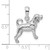 De-Ani Sterling Silver Rhodium-Plated Textured 3D Beagle Pendant QC10231