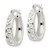 Sterling Silver Polished Heart Oval Hoop Earrings QE15909