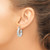 Sterling Silver Polished Heart Oval Hoop Earrings QE15909