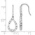 Sterling Silver Rhodium-plated Polished CZ Teardrop Dangle Earrings QE15065