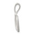 Sterling Silver Satin Finish Diamond Cut Megaphone Pendant QC5103