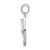 De-Ani Sterling Silver Rhodium-Plated Polished Horse Head in Horseshoe Pendant QC10272