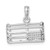 De-Ani Sterling Silver Rhodium-Plated Polished 3D Empty Lobster Trap Pendant QC10205