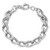Sterling Silver Rhodium Plated Polished Link Bracelet QG5004-8