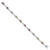 Sterling Silver Rhodium-plated Multi-gemstone Bracelet QG4922-7.5