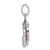 Sterling Silver Rhodium-plated CZ Glitter Infused Heart and Key Pendant QC9485