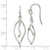 Sterling Silver Polished Twisted Fancy Dangle Earrings QE16066