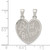 Sterling Silver Polished Best Friends Break Apart Heart Pendant QC8530
