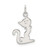 Sterling Silver Black Enameled Cat Charm QC7838