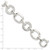 Sterling Silver Polished Ovals And Textured Circles Bracelet QG3885-7.5