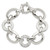 Sterling Silver Polished Ovals And Textured Circles Bracelet QG3885-7.5
