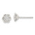 Sterling Silver Polished Floral CZ Post Earrings QE16191