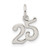Sterling Silver Polished 25 Charm QC8532