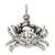 Sterling Silver Antiqued Crab Charm QC7656
