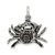 Sterling Silver Antiqued Crab Charm QC7656