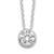 Sterling Silver Rhodium-plated 8mm Bezel CZ Necklace QG39-16