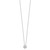 Sterling Silver Rhodium-plated 8mm Bezel CZ Necklace QG39-16