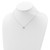 Sterling Silver Rhodium-plated 8mm Bezel CZ Necklace QG39-16