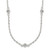 Sterling Silver Polished 5-Station CZ Necklace QG3642-18