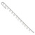 Sterling Silver 8 in Plus 1in Ext Polished Heart Anklet QG2813-9