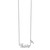 Sterling Silver Rhodium-plated FAITH w/CZ Cross Charm Necklace QG4050-18