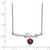 Sterling Silver Rhod-plat Heart Garnet Love w/2.25in ext. Necklace QG5297-18