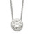 Sterling Silver Polished 9mm Bezel CZ Necklace QG3994-18