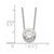 Sterling Silver Polished 9mm Bezel CZ Necklace QG3994-18