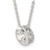Sterling Silver Polished 9mm Bezel CZ Necklace QG3994-18