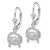 De-Ani Sterling Silver Rhodium-Plated Polished Blue Crab Leverback Earrings QE15594