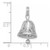 Sterling Silver Rhodium-plated Bell Charm QC4572