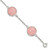 Sterling Silver Polished Rose Quartz 7.5in Bracelet QG5933-7.5