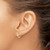 Sterling Silver Gold-tone Square CZ Hoop Earrings QE15033