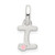 Sterling Silver Letter I with Enamel Pendant QC7935I