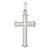Sterling Silver Polished Fleur De Lis Cross Pendant QC8156