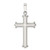Sterling Silver Polished Fleur De Lis Cross Pendant QC8156