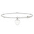 Sterling Silver Polished Bead and Heart 9in Plus 1in Ext. Anklet QG3174-9