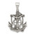 Sterling Silver Antiqued Mini Mariner INRI Crucifix Pendant QC8359