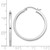 Sterling Silver Rhodium-plated 2x30mm Square Tube Hoop Earrings QE4648
