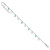 Sterling Silver 9 inch Heart and Blue Glass Plus1in ext. Anklet QG3149-9