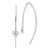 Sterling Silver Rhodium-plated 3-CZ Threader Earrings QE14901